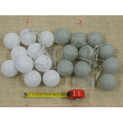 Lampki cotton balls 6 cm, 10 sztuk.